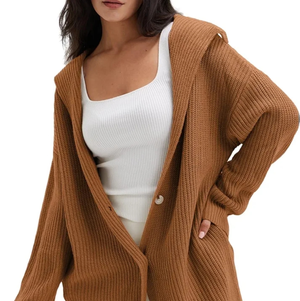 -Deep Self Women's Long Sleeve Open Front Cardigan.  100% acrylic.  3 but…